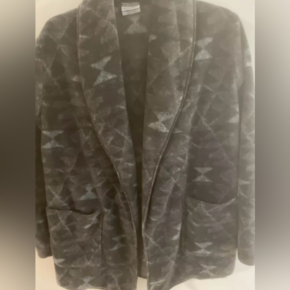 Women's Columbia Long Fleece Overcoat With Open Front & Pockets - Picture 3 of 8